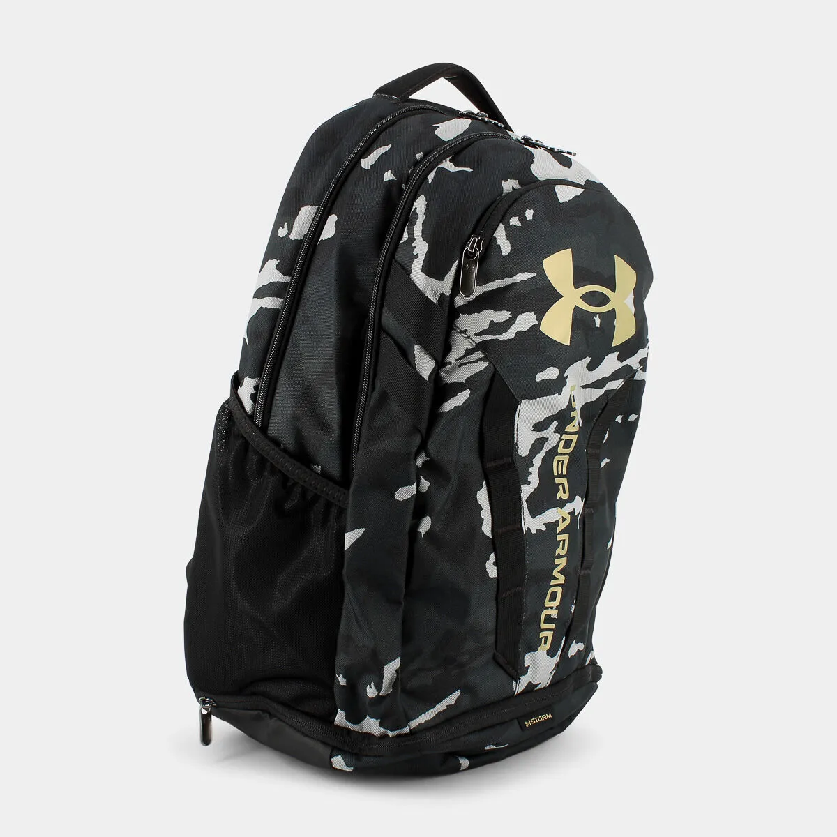 1361176UA Hustle 5.0 Black Camo Gold Backpack - Zaini