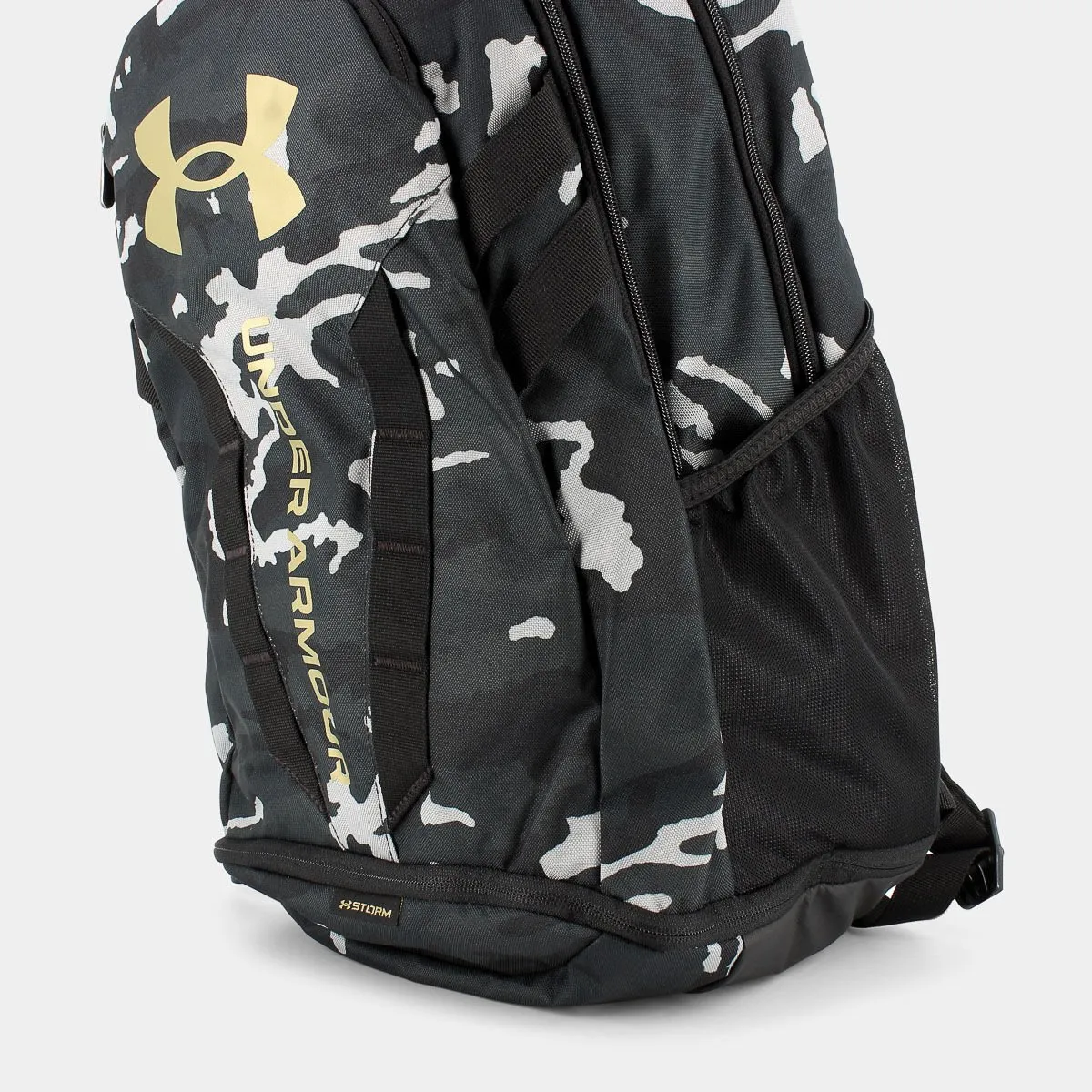 1361176UA Hustle 5.0 Black Camo Gold Backpack - Zaini