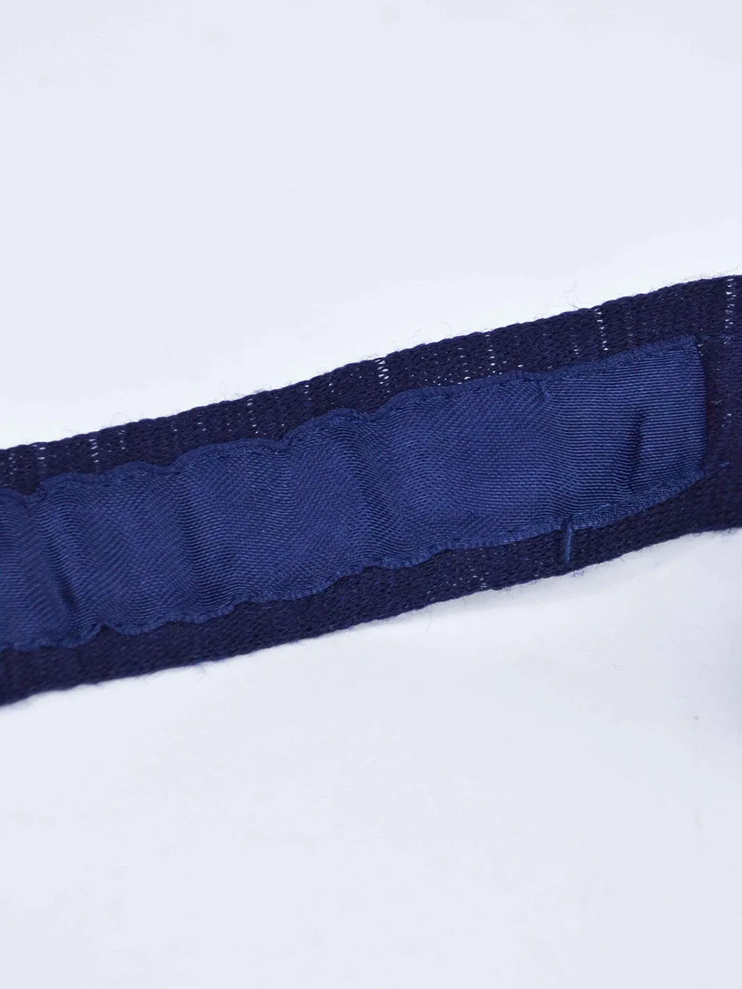 1970s vintage blue wool Lacoste narrow tie