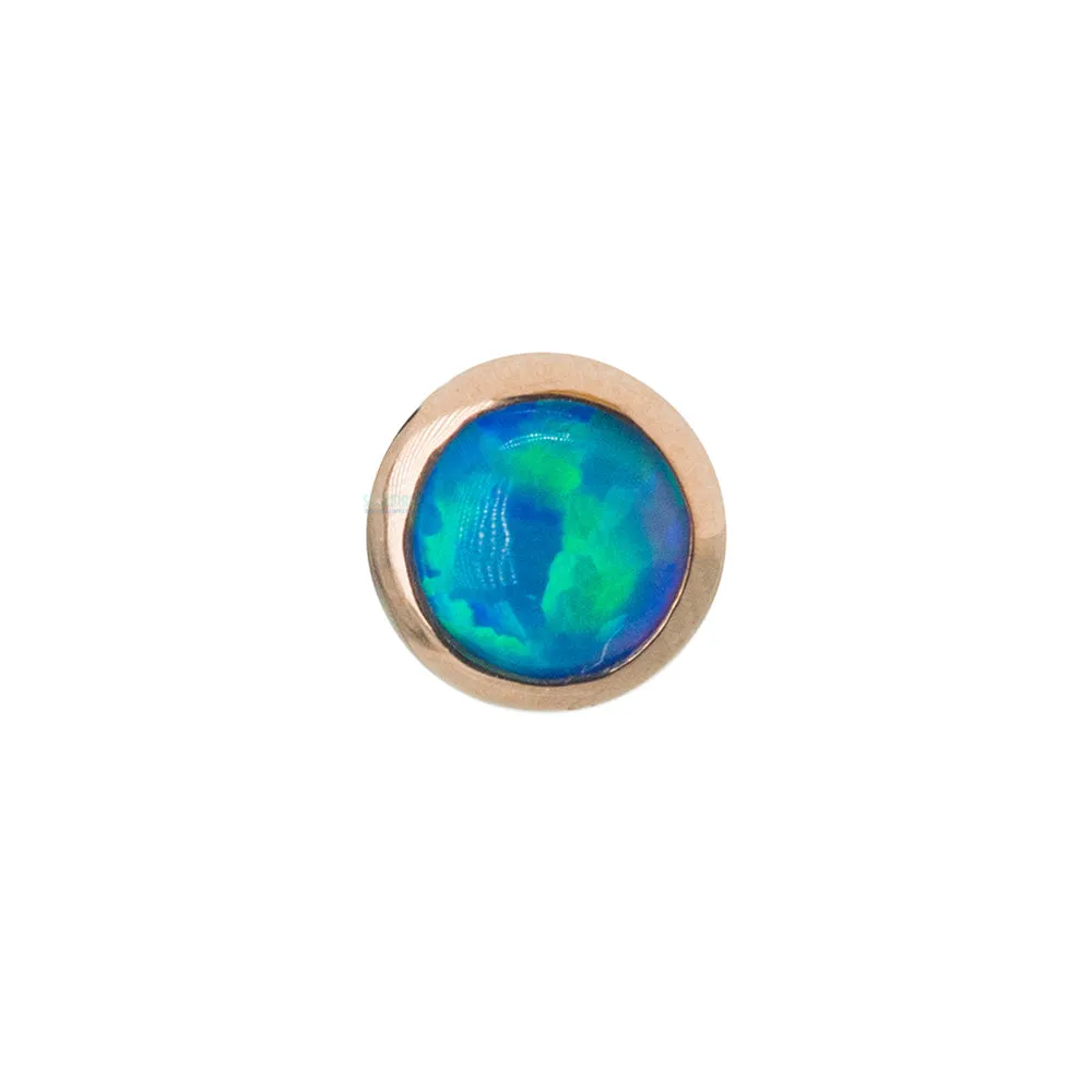 2.5mm Opal in Cup Setting Nostril Screw in Gold