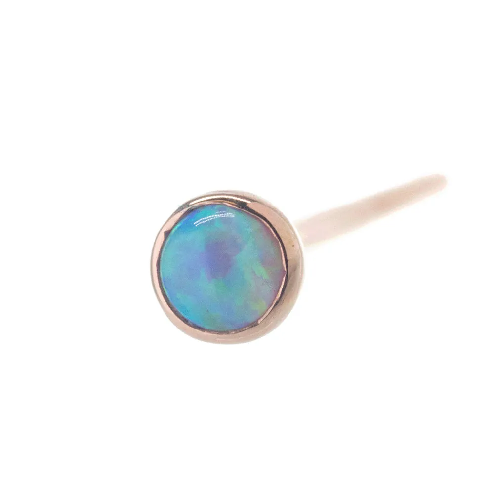 2.5mm Opal in Cup Setting Nostril Screw in Gold