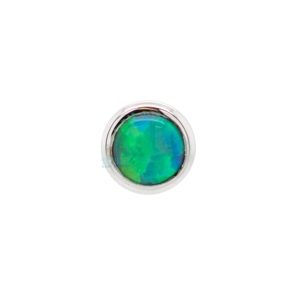 2.5mm Opal in Cup Setting Nostril Screw in Gold