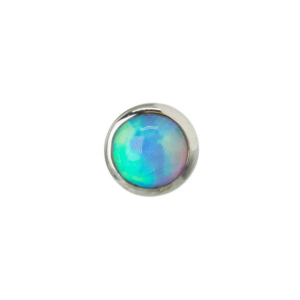 2.5mm Opal in Cup Setting Nostril Screw in Gold