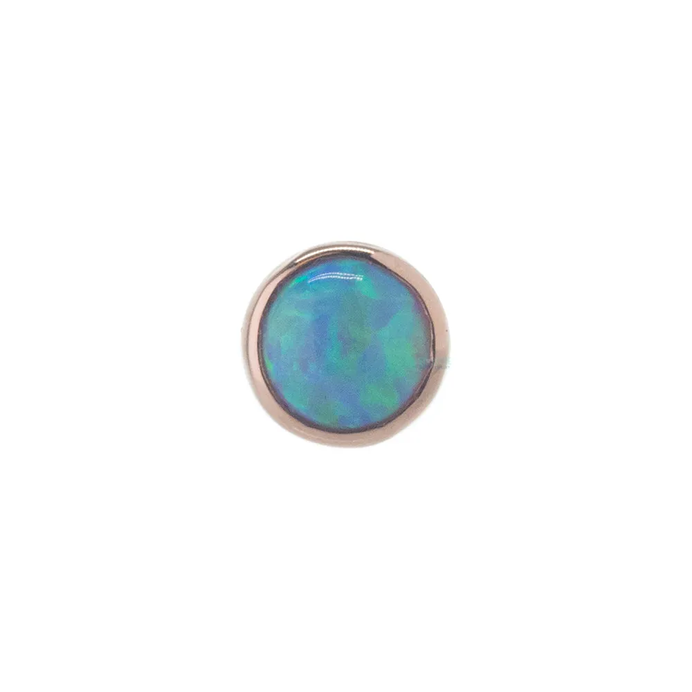 2.5mm Opal in Cup Setting Nostril Screw in Gold