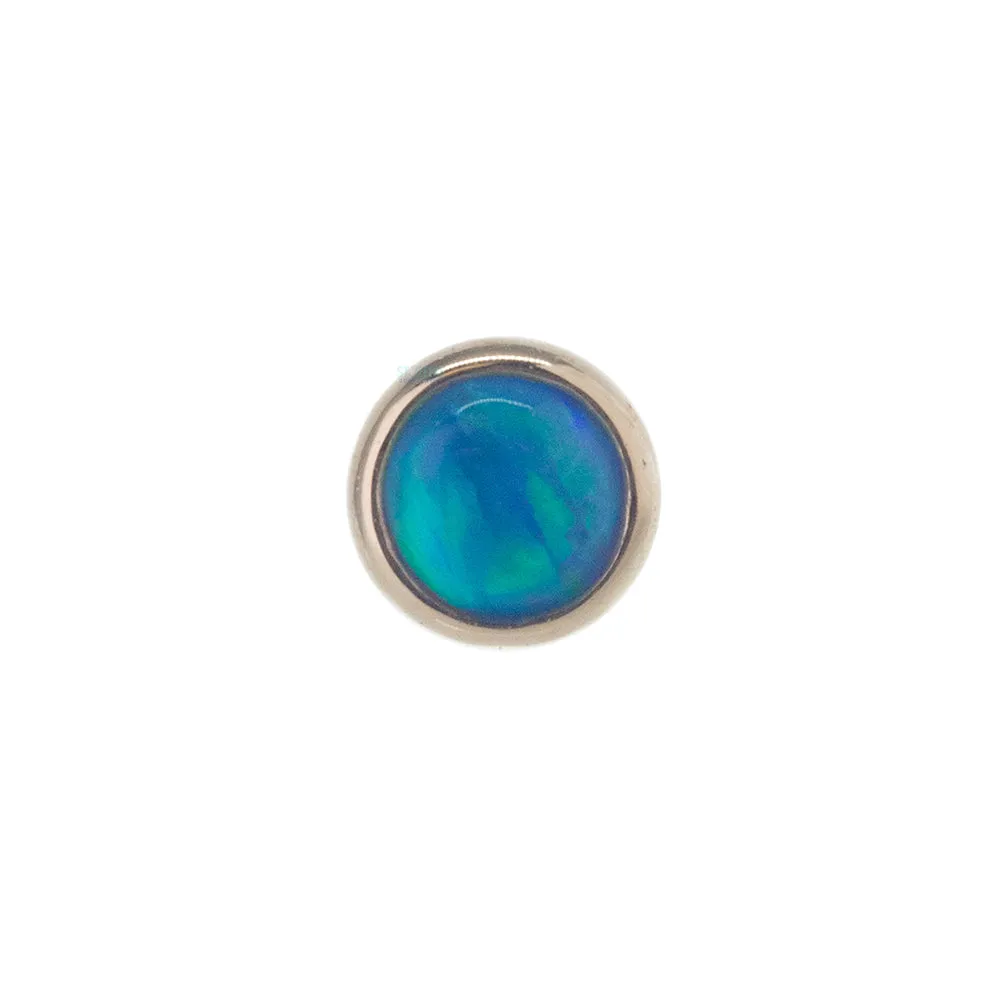 2.5mm Opal in Cup Setting Nostril Screw in Gold