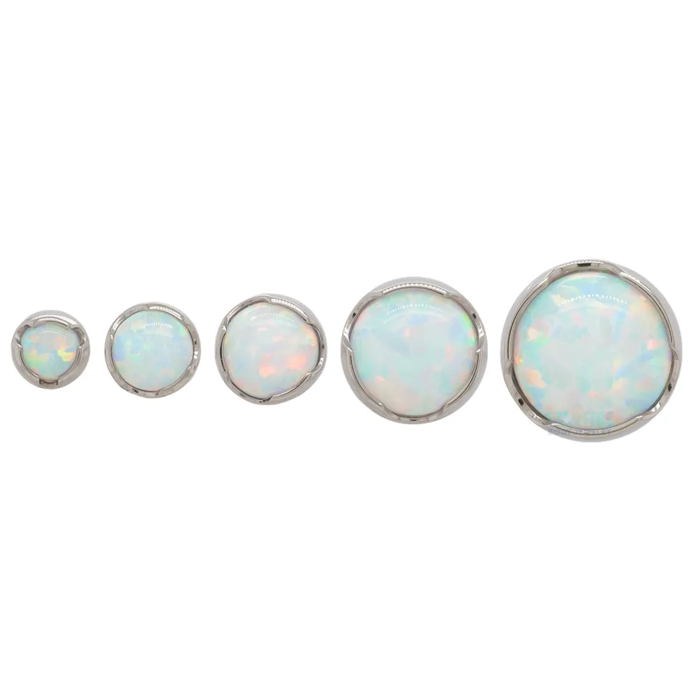 2.5mm Prong-Set Opal Cabochon on Flatback