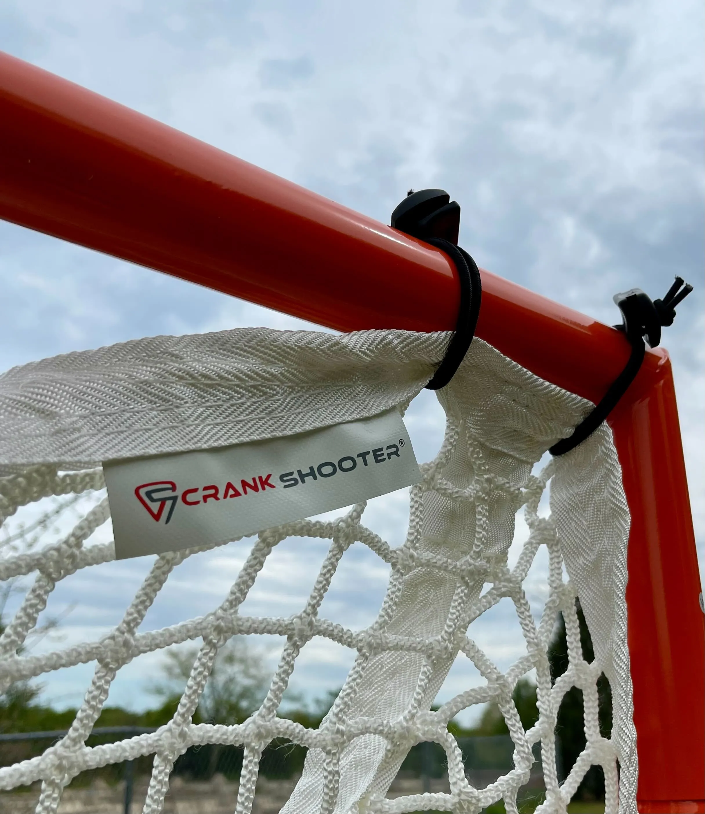 2x High School Practice Goals 6x6x7 by Crankshooter - Choose from 6mm White or Black Nets, Posts with Lacing Rails, Weighs 59 lb