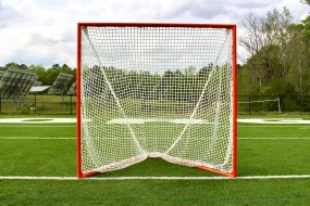 2x High School Practice Goals 6x6x7 by Crankshooter - Choose from 6mm White or Black Nets, Posts with Lacing Rails, Weighs 59 lb