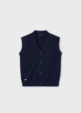 3358 - Knit boy's vest - Navy