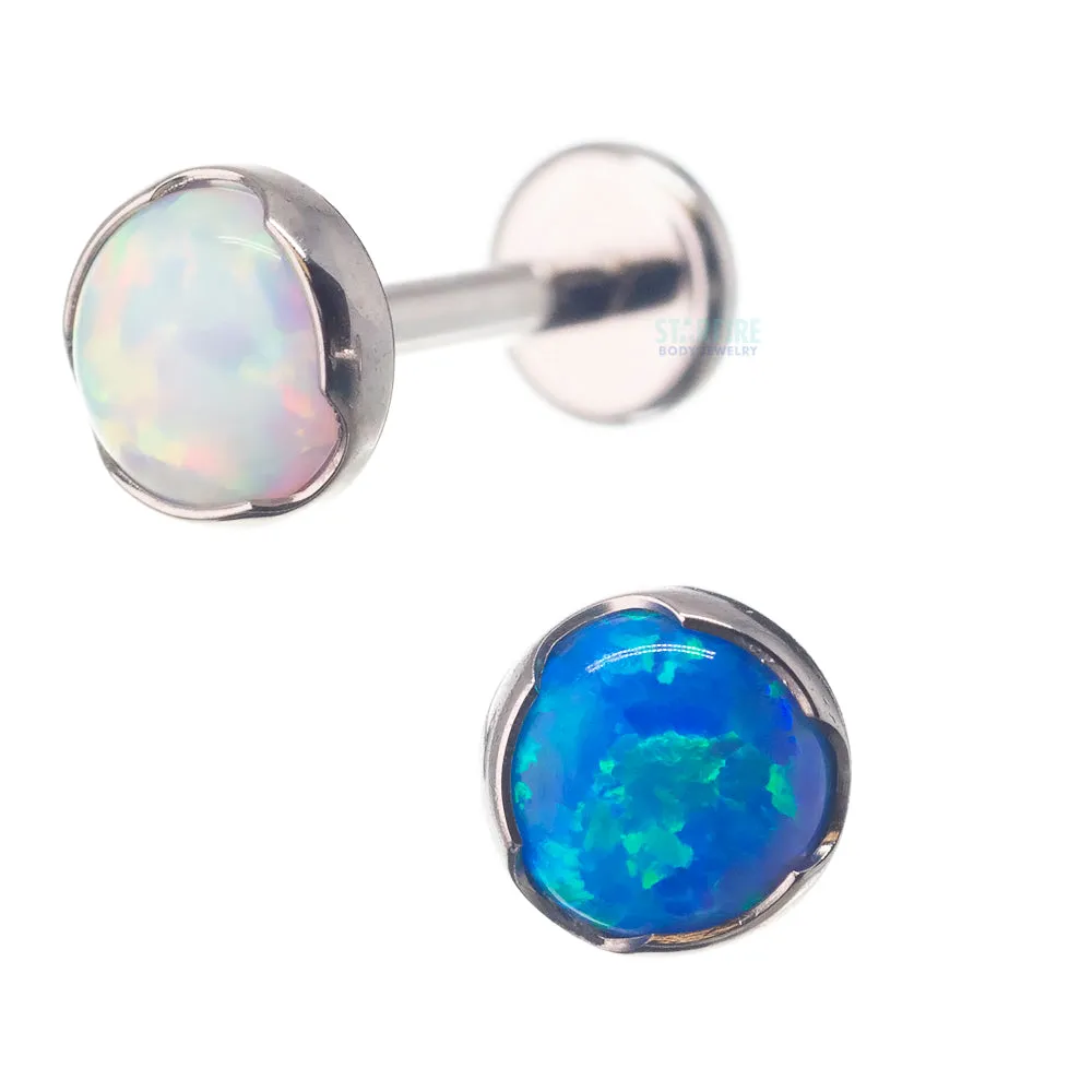 5mm Prong-Set Opal Cabochon on Flatback