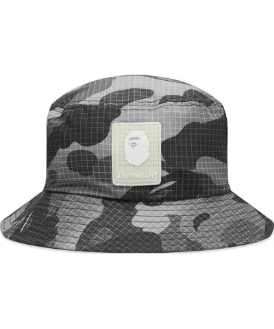 A Bathing Ape Men's Grid Camo Bucket Hat