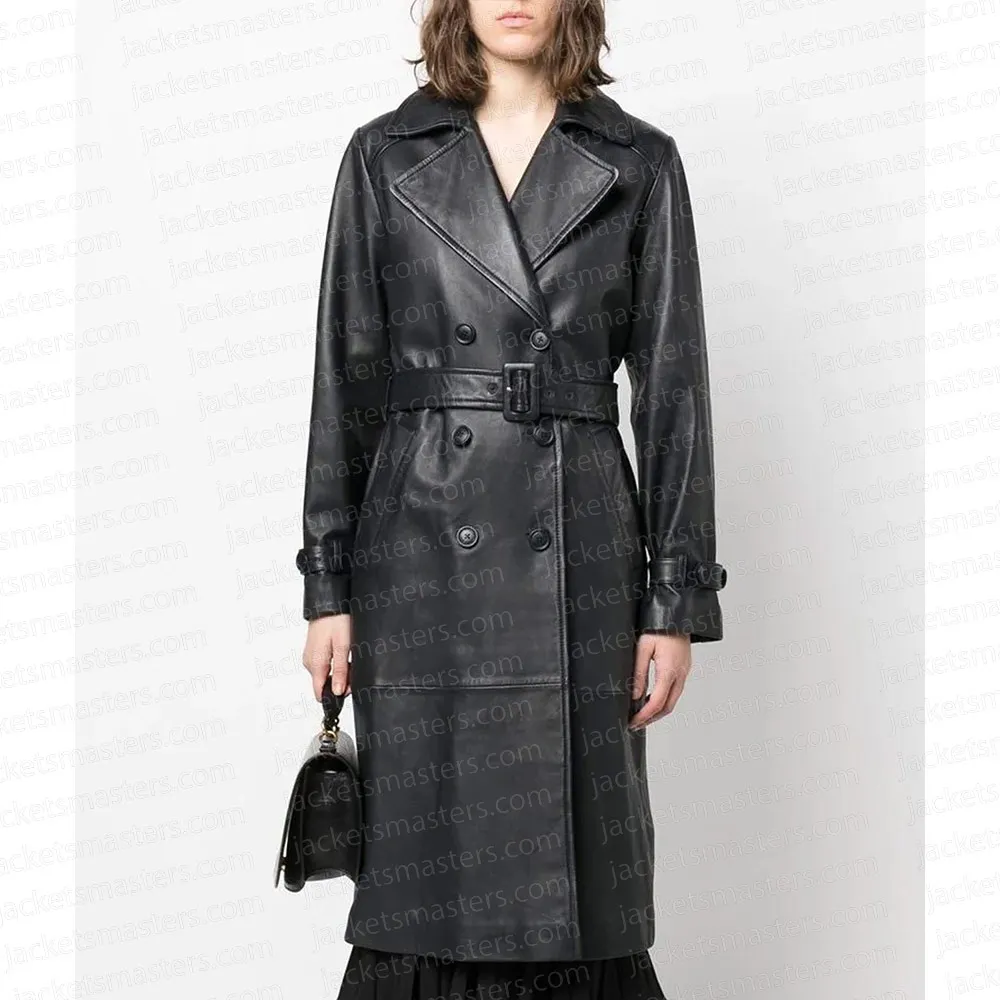 A Paris Proposal Bethany Brown Leather Coat