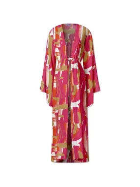 Abstract Rose Sirene Kimono can be rewritten as Floral Print Kimono Jacket in more Google SEO friendly words.