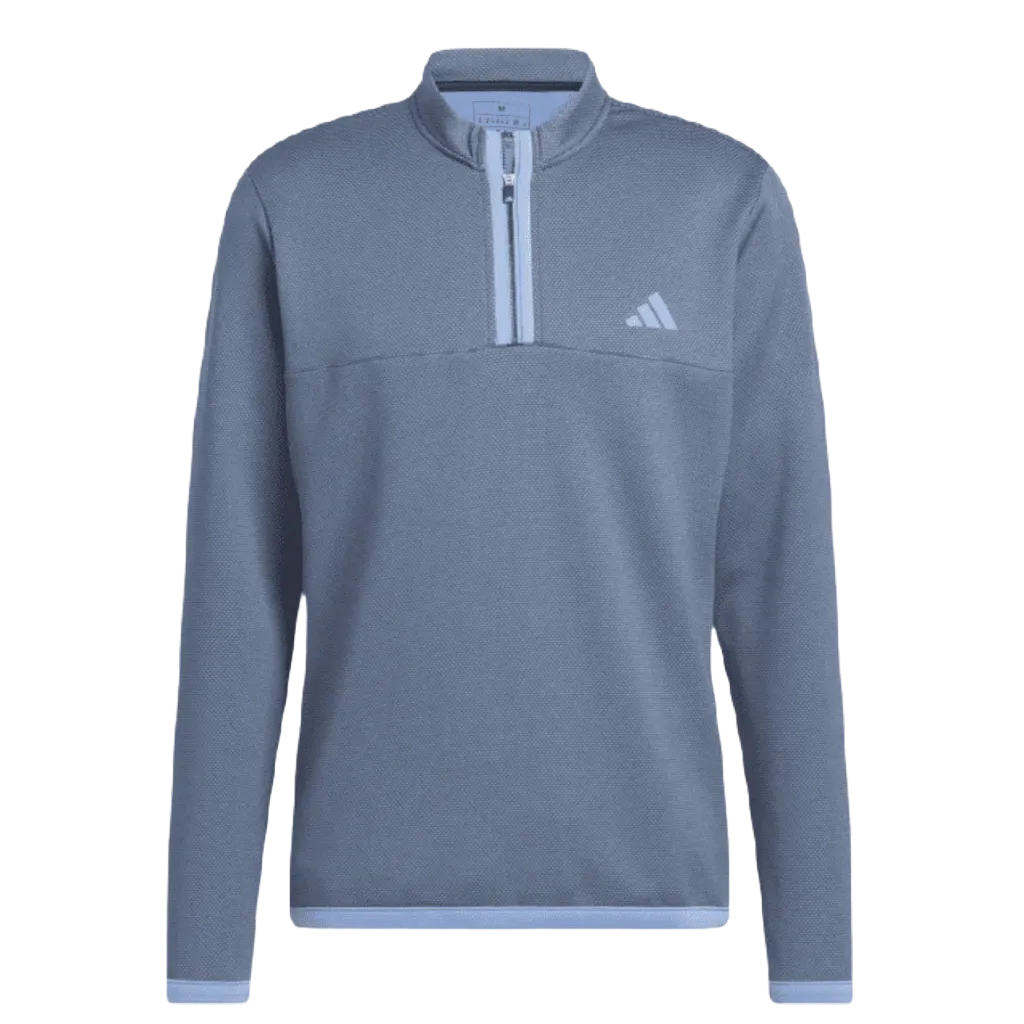 Adidas Microdot Golf Pullover 1/4 Zip - Navy 2023 Adidas Golf Pullover Navy 1/4 Zip Microdot