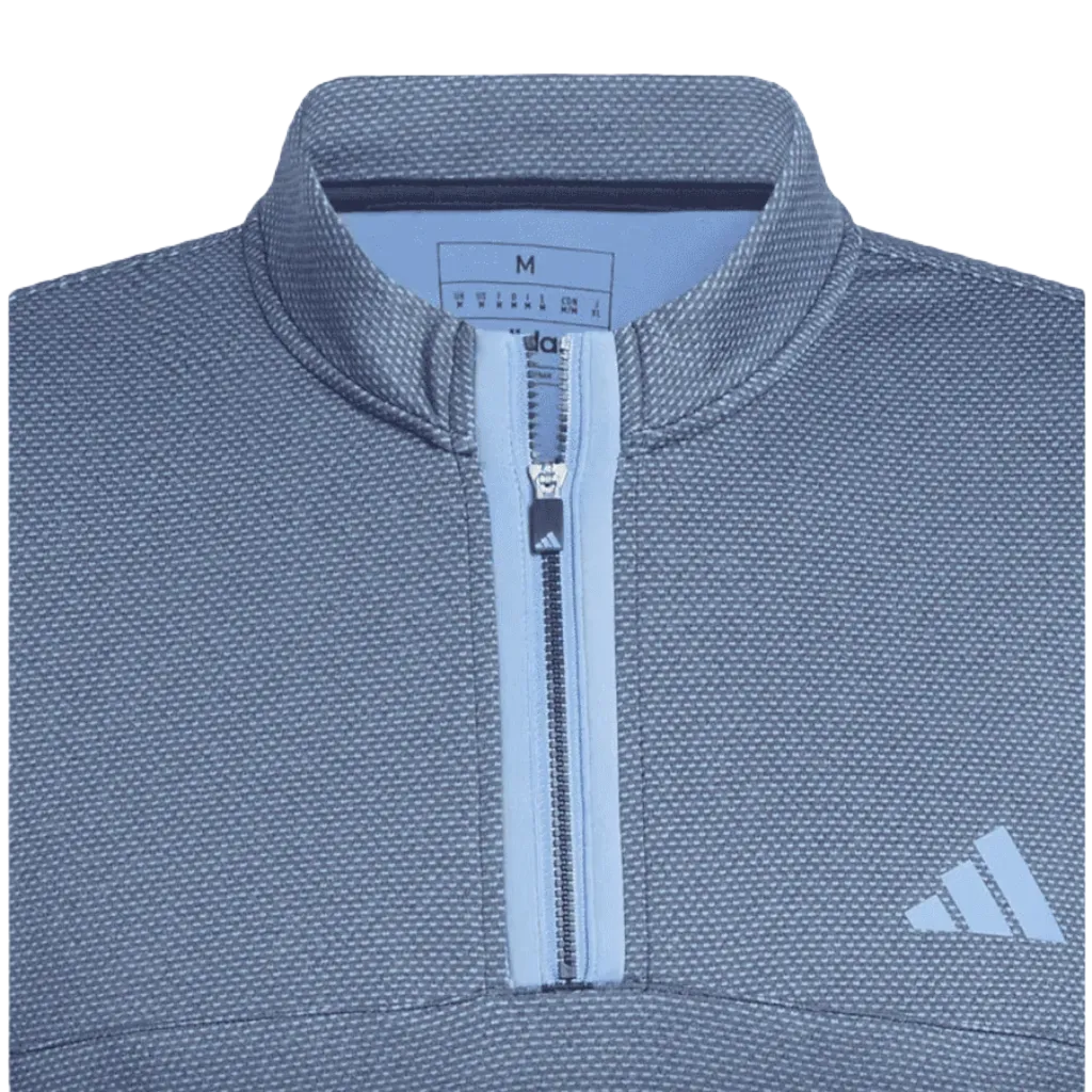 Adidas Microdot Golf Pullover 1/4 Zip - Navy 2023 Adidas Golf Pullover Navy 1/4 Zip Microdot