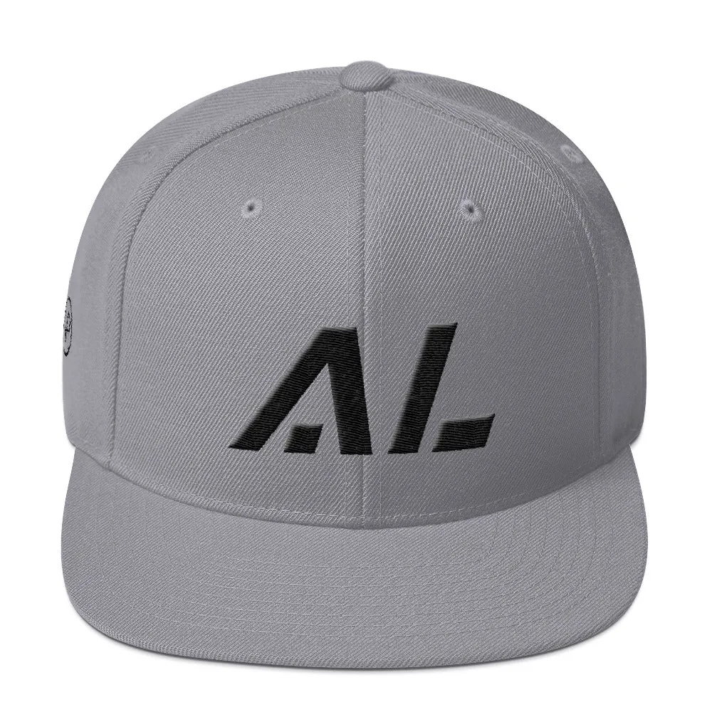 Alabama Hat - Flat Brim - Black Embroidery - AL - Hat Color Options