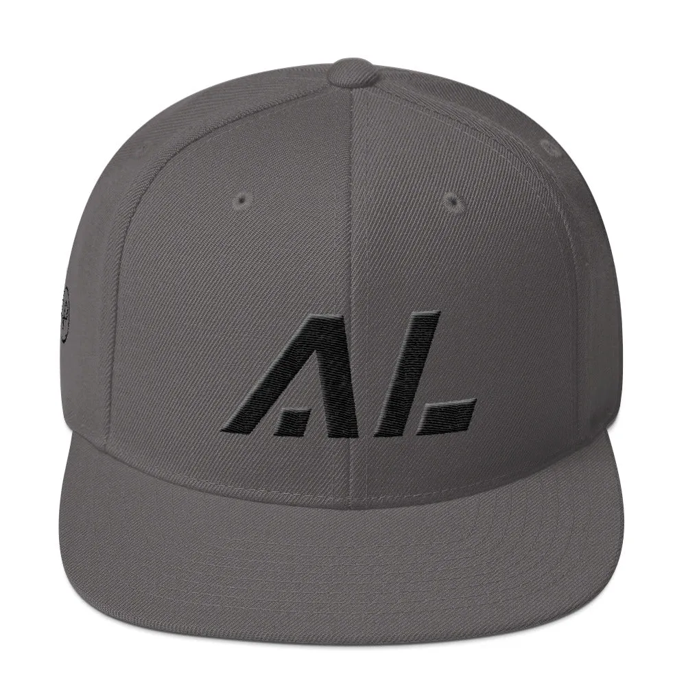 Alabama Hat - Flat Brim - Black Embroidery - AL - Hat Color Options