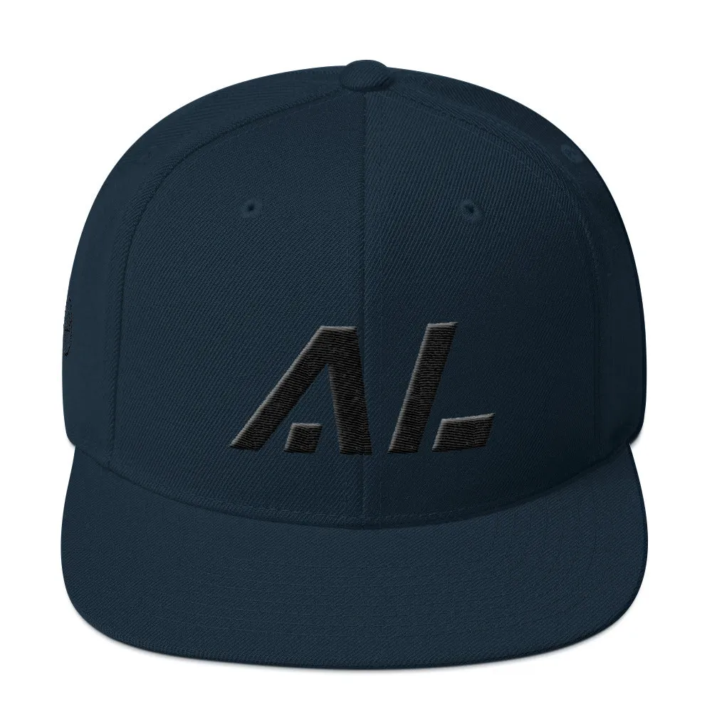 Alabama Hat - Flat Brim - Black Embroidery - AL - Hat Color Options