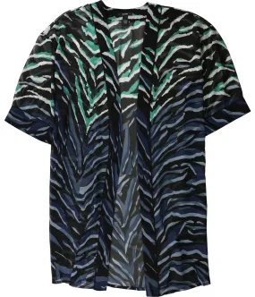 Alfani Womens Printed Kimono Top Blouse