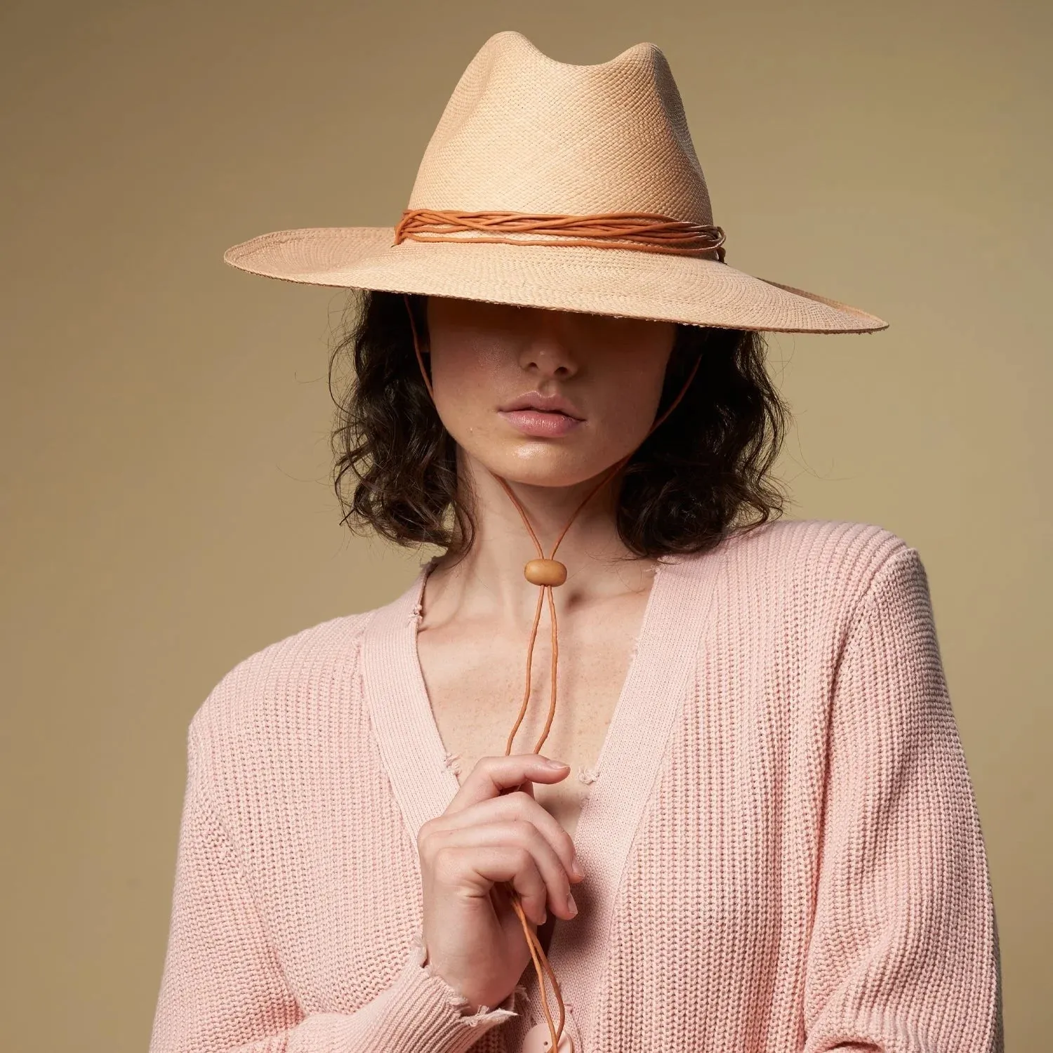 Artesano Bromelia Hat - Blush | Stylish Straw Hat for Women | Ladies' Sun Hat in Blush Color