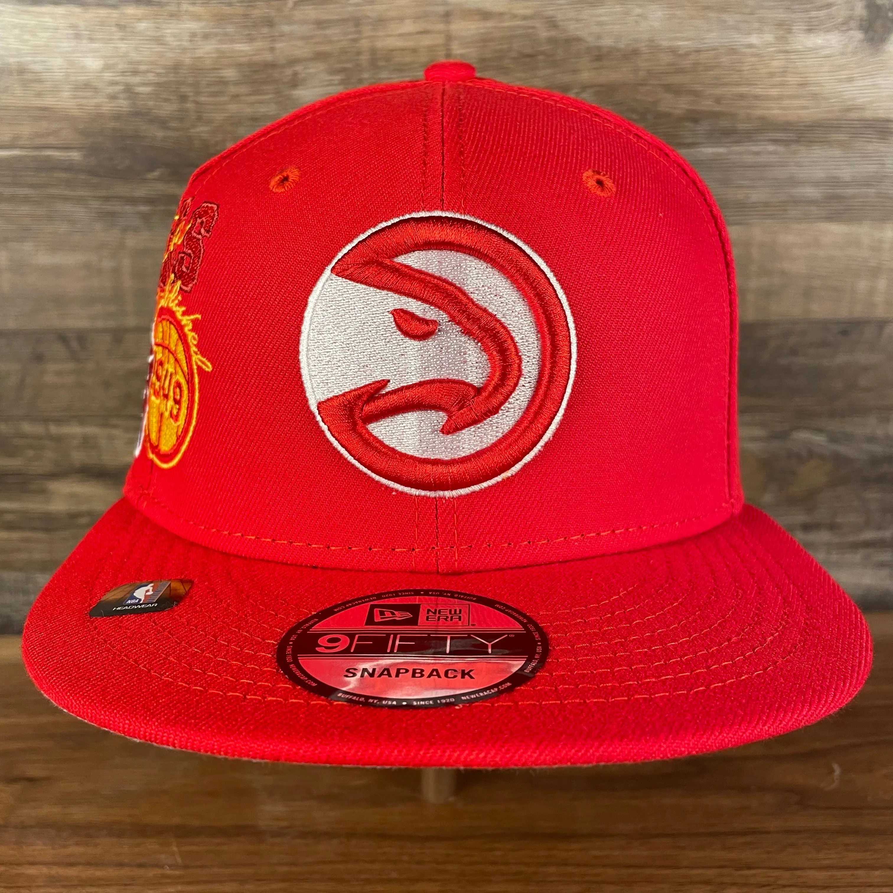 Atlanta Hawks 75th Anniversary Patch Gray Bottom Red 9Fifty Snapback Hat