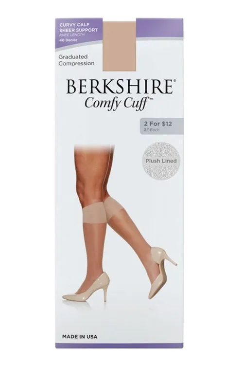 Berkshire Plus Size Comfy Cuff Curvy Wide Calf Trouser Socks