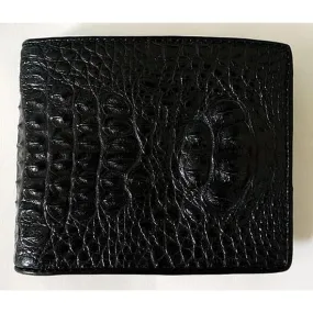 Black Hornback Crocodile Wallet - Genuine Leather - Men's Luxury Wallet