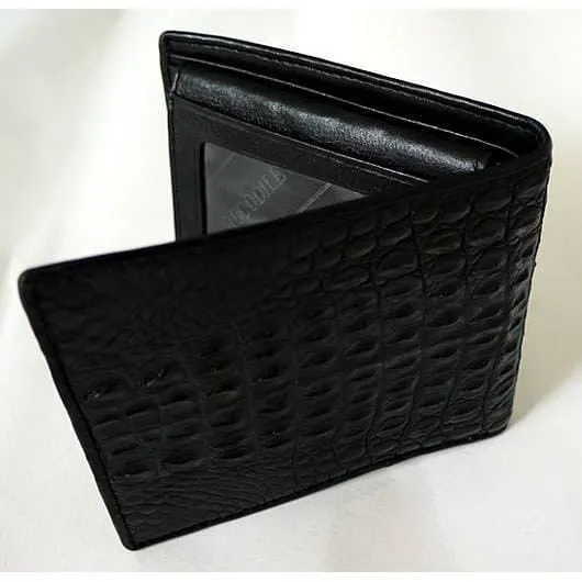 Black Hornback Crocodile Wallet - Genuine Leather - Men's Luxury Wallet