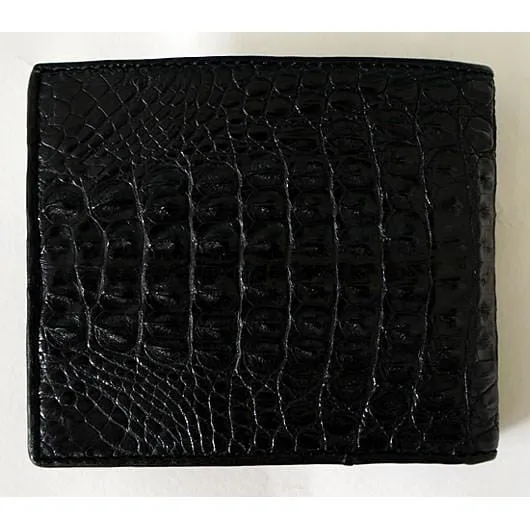 Black Hornback Crocodile Wallet - Genuine Leather - Men's Luxury Wallet