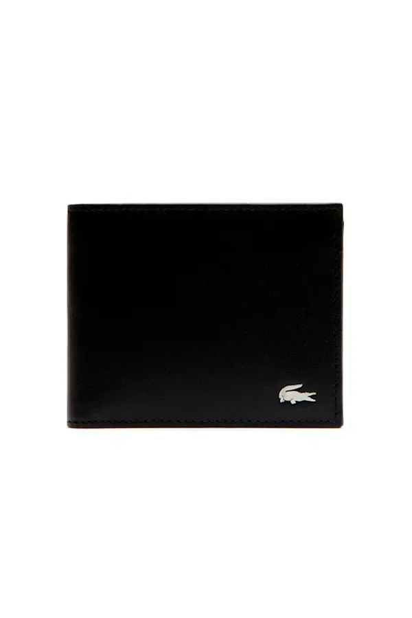 Black Lacoste Leather Card Wallet