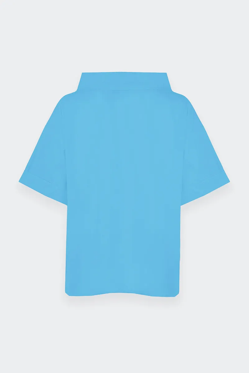 Blue Ring Collar Shirt