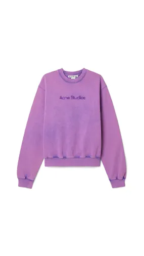 Blurred Logo Sweatshirt - Purple