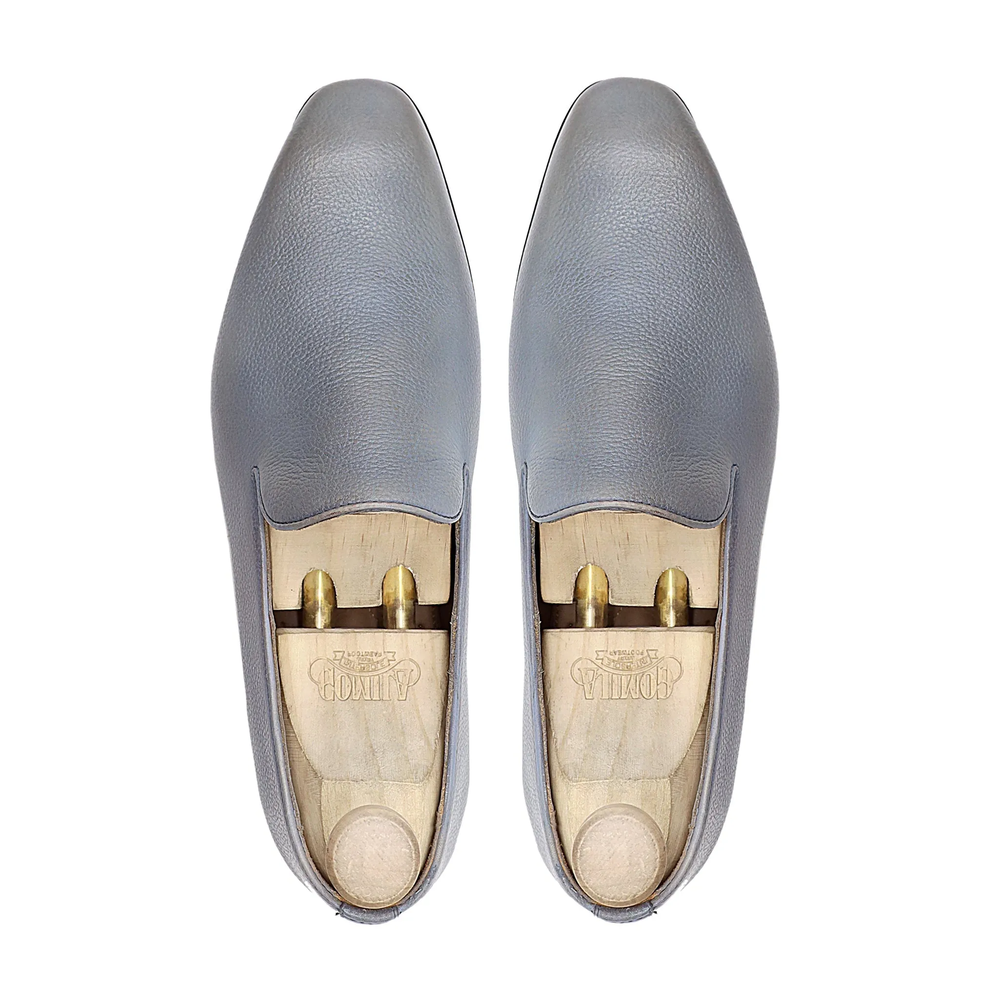 Brecken - Grey Pebble Grain Loafer - Shop Now