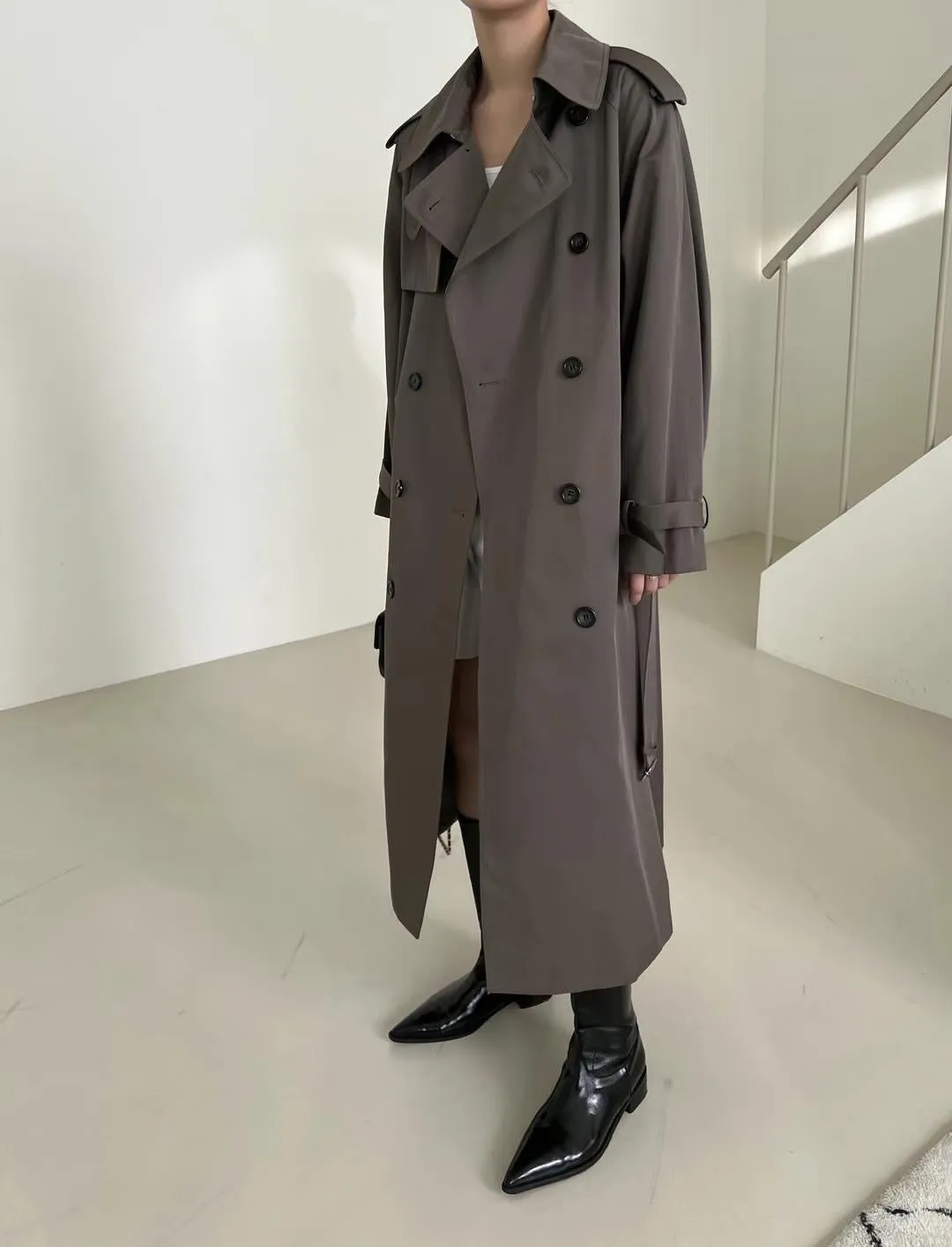 Brown Trench Coat - Sarah Collection