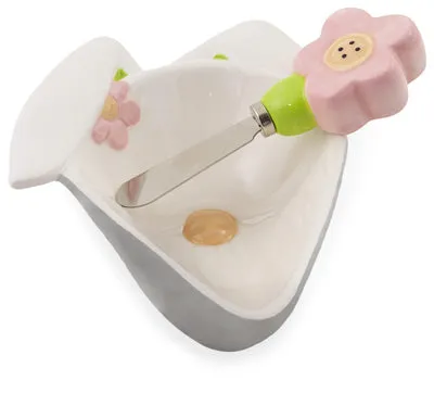 Bunny Gnomes Bowl & Spreader Set