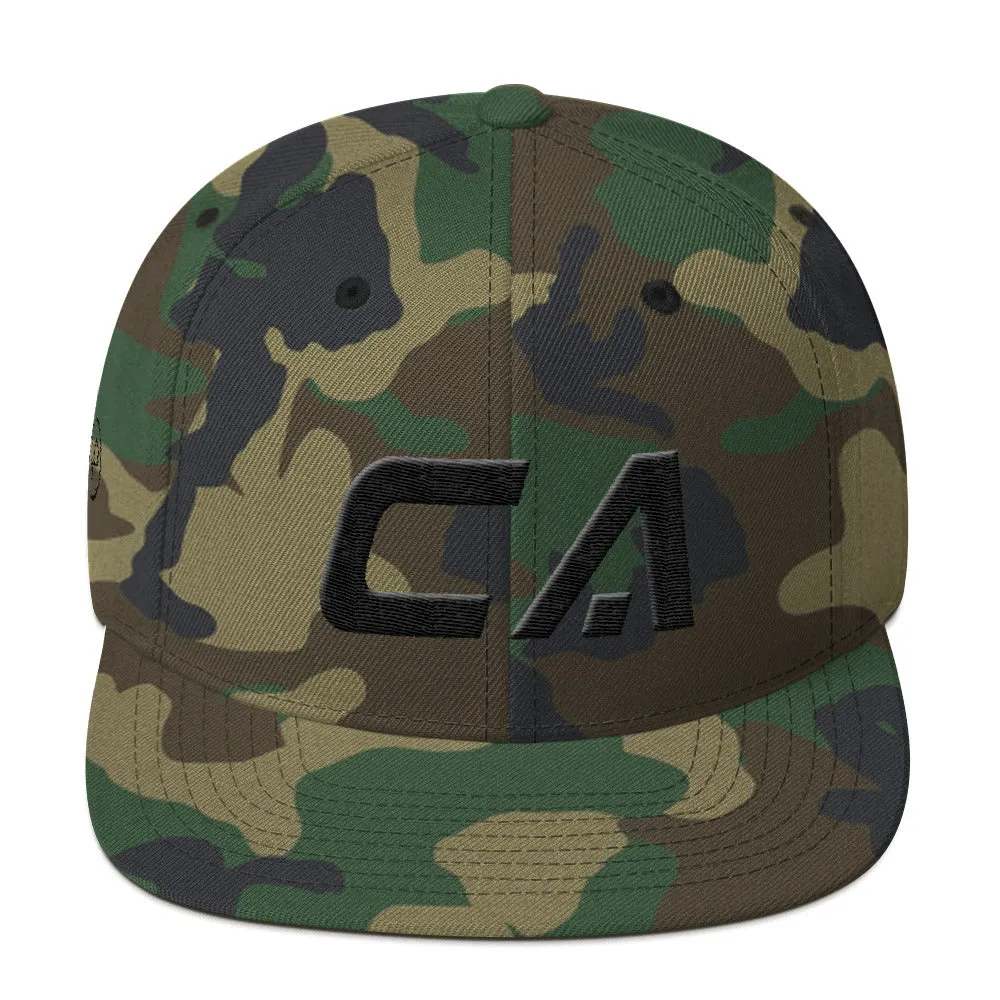 California hat - black embroidery - CA - many color options