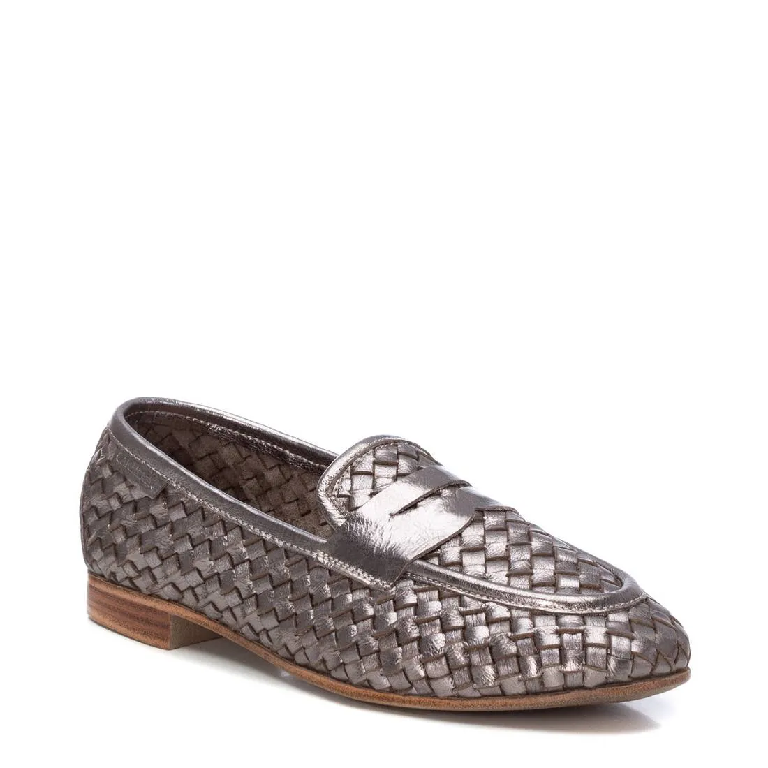 CARMELA Pewter Leather Loafer