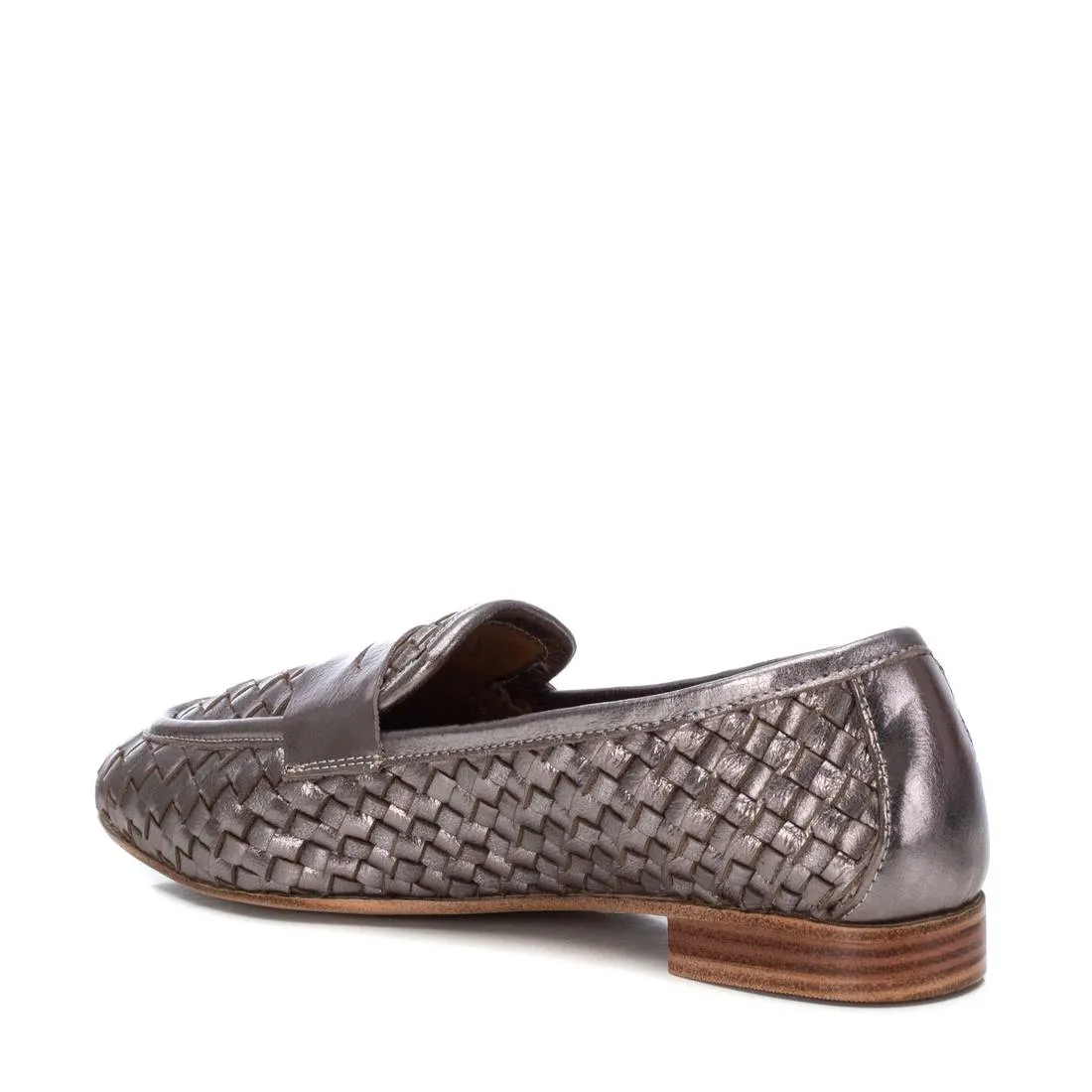 CARMELA Pewter Leather Loafer