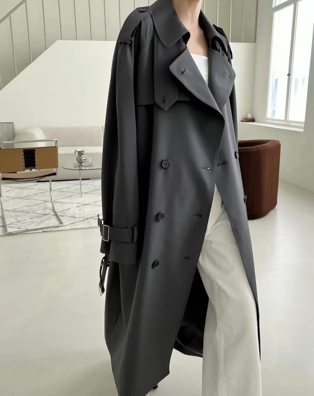 Carrie Black Trench Coat