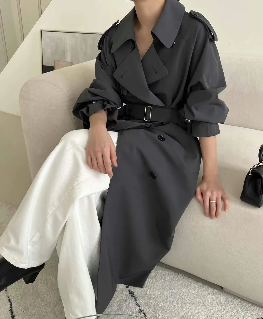 Carrie Black Trench Coat