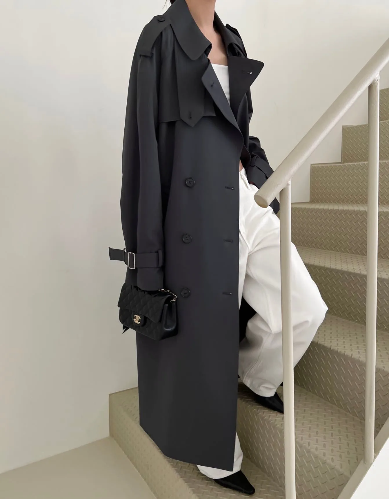 Carrie Black Trench Coat