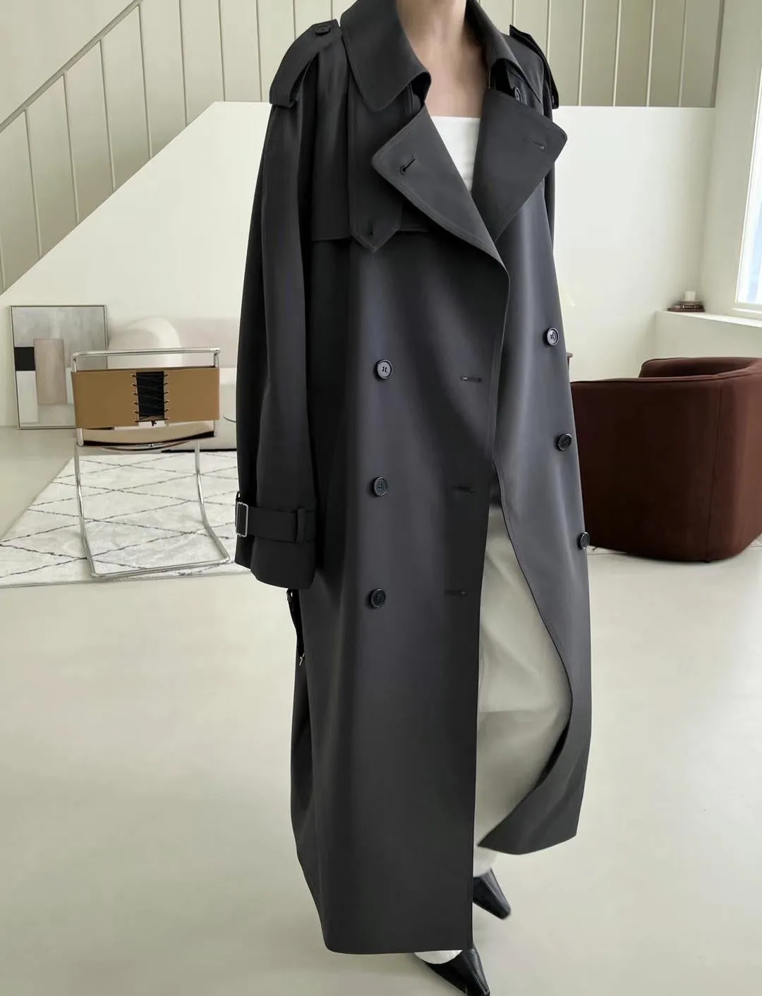 Carrie Black Trench Coat