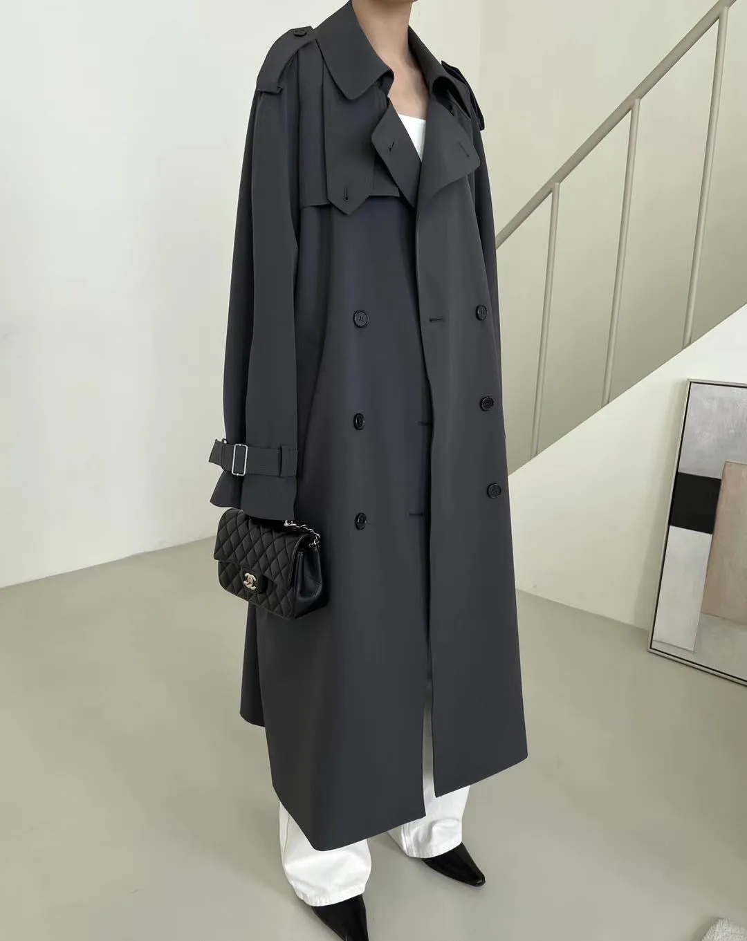 Carrie Black Trench Coat