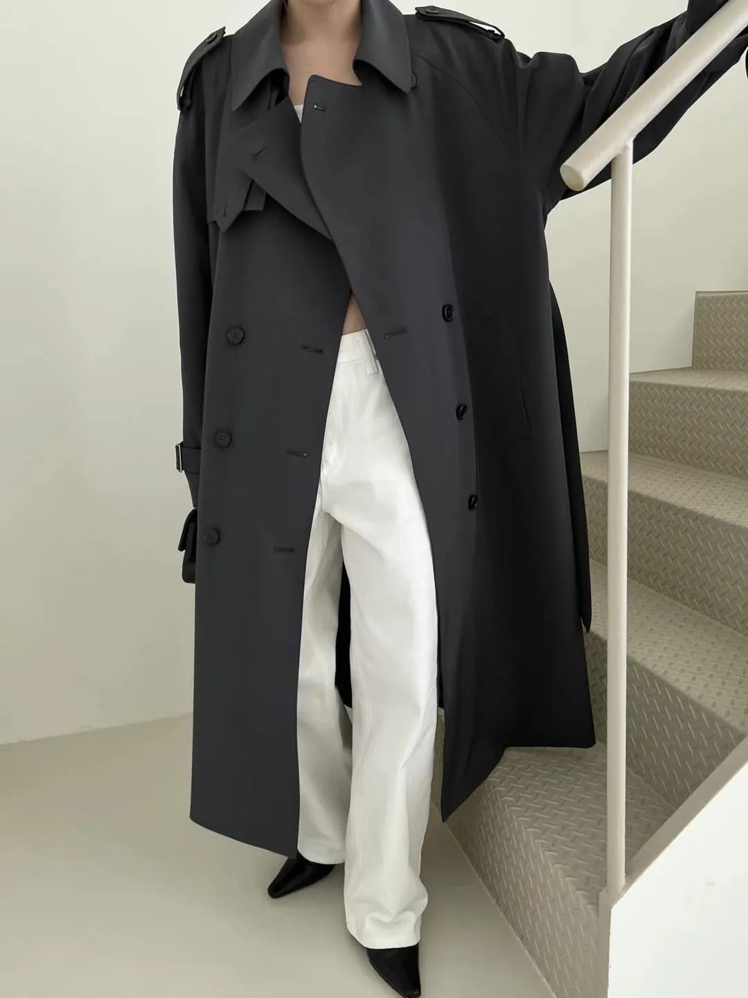 Carrie Black Trench Coat