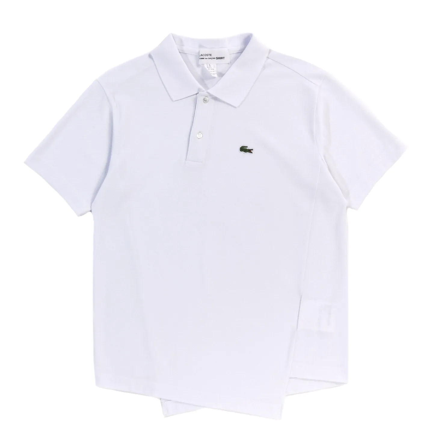 COMME DES GARCONS SHIRT T015 LACOSTE WHITE POLO