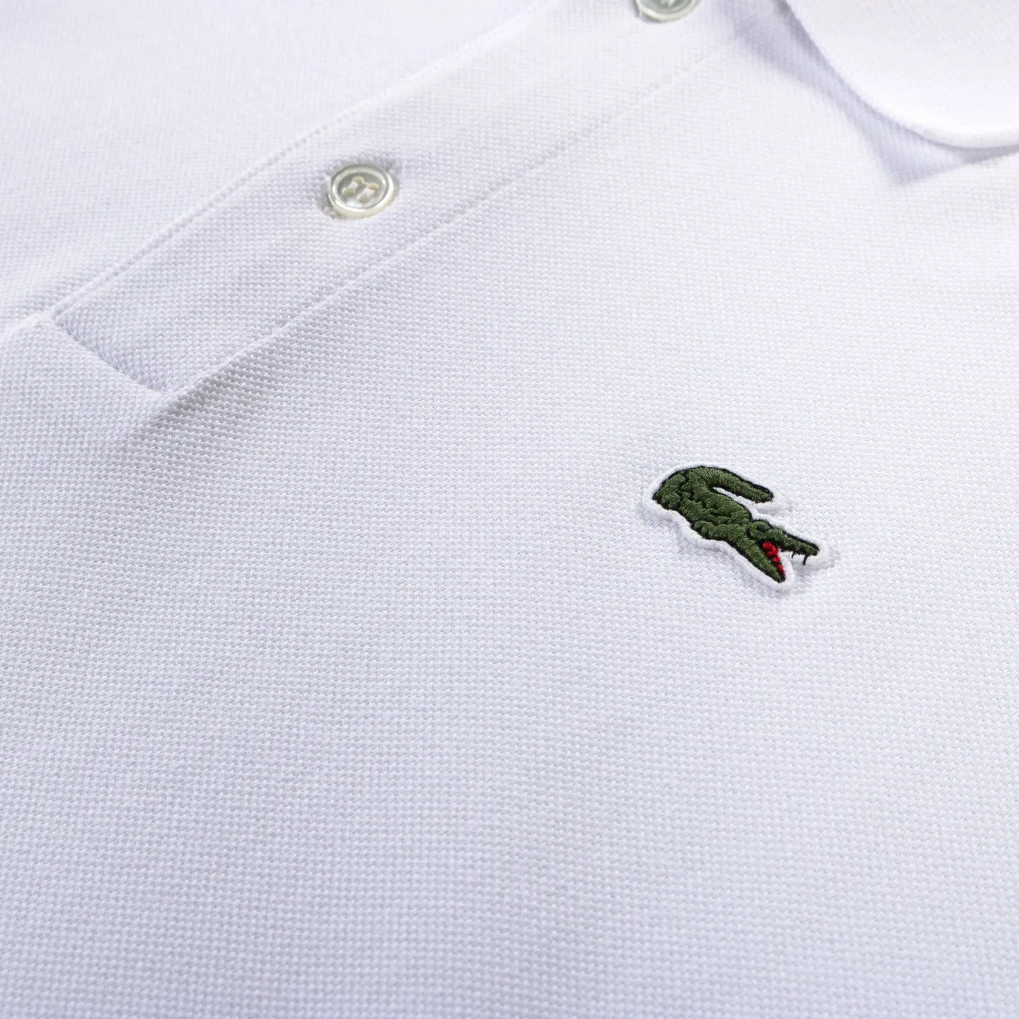 COMME DES GARCONS SHIRT T015 LACOSTE WHITE POLO