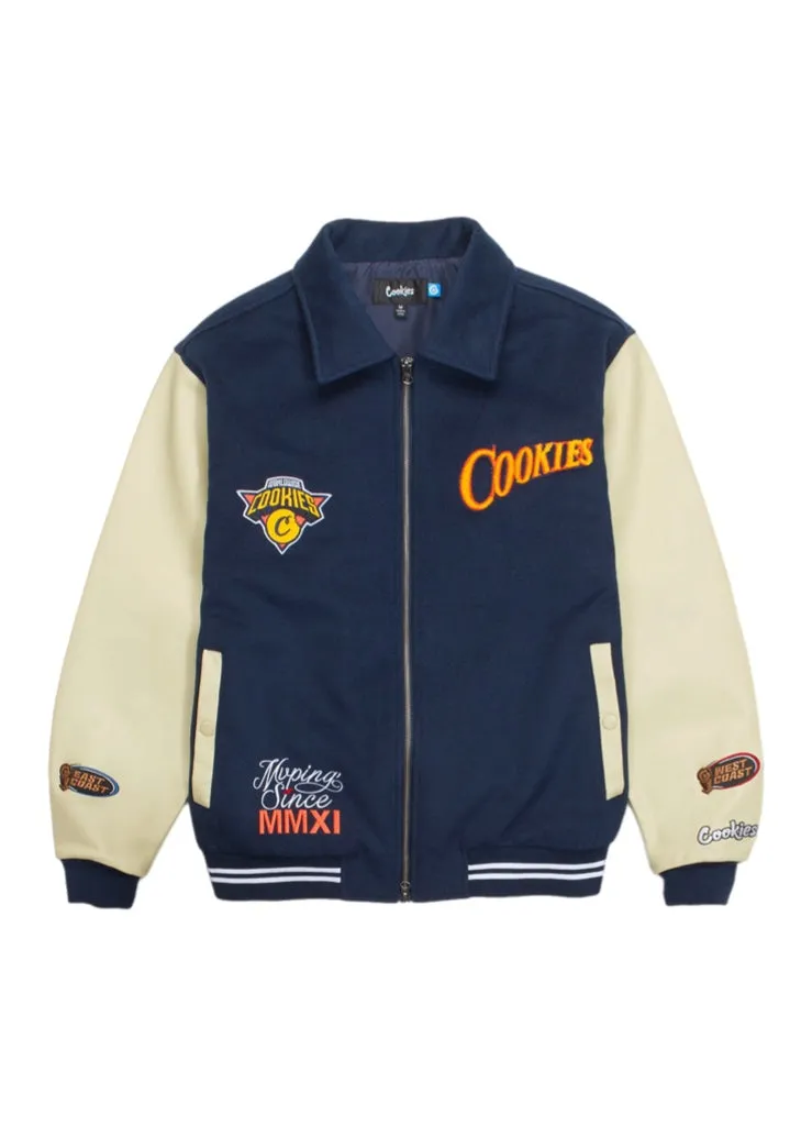 Cookies Full Clip Melton Wool Varsity Jacket