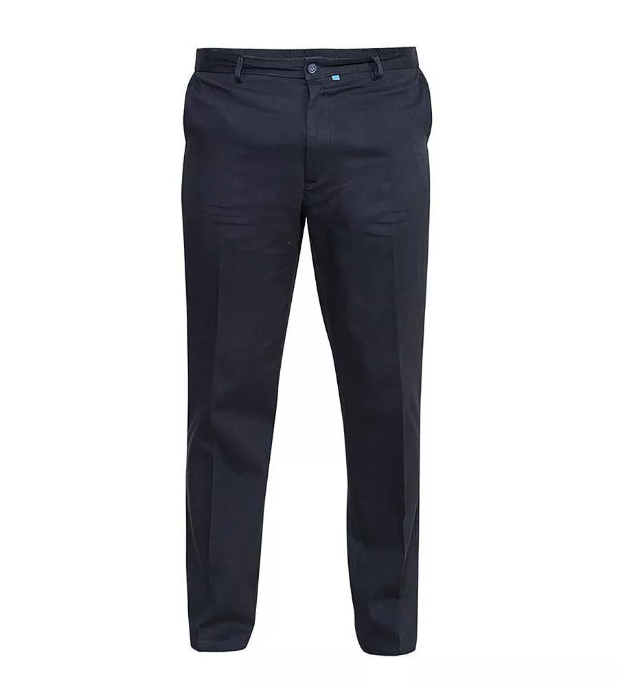 D555 Big Mens Indigo Stretch Chino Pant With Xtenda Waist (BRUNO INDIGO )