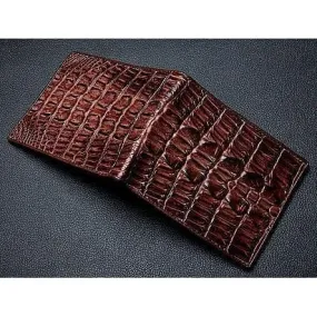 Dark Brown Large Crocodile Wallet