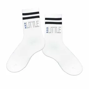 Delta Delta Delta Sorority Big and Little Greek Letters Striped Cotton Crew Socks.